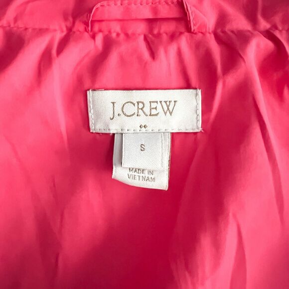 J Crew Down Quilted Puffer Vest Full Zip Womens S Red Gorpcore Outdoor Old Money - Picture 4 of 8